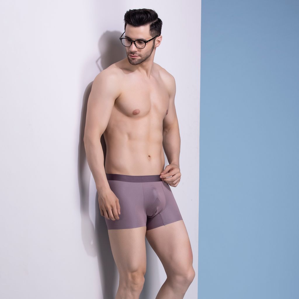 Langben Soft Breathable Men's Modal Solid Trunks