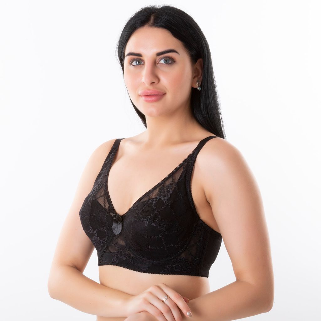 Simply Natural Camellia Classics Wired Padded Delicate Lace Comfort Minimizer Bra