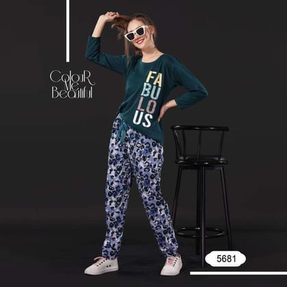 NS-5681 Full Sleeves Night Suit