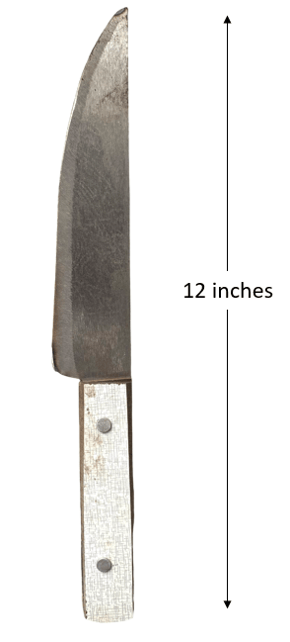 Kitchen Knife with Mica Plywood Handle (12 Inch)