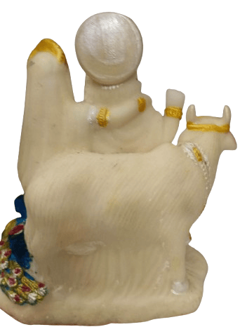 White & Gold Made Of Pvc Material Radha Krishna Hindu Idol For Home Decor | Pooja Needs