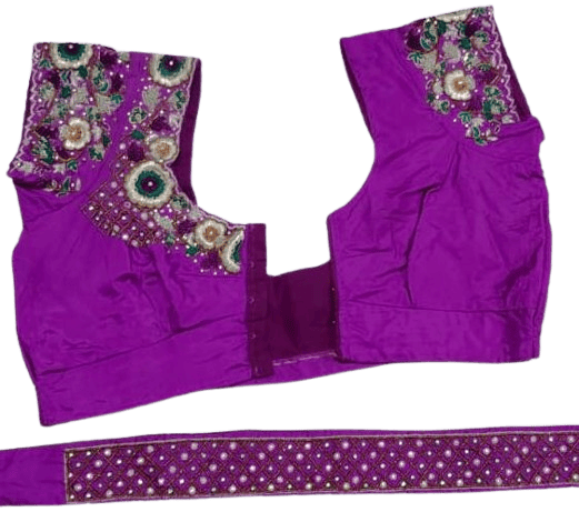 Stylish Women Embroidered Boat Neck Blouse With Belt 2025 at ShopCircuit | ONDC