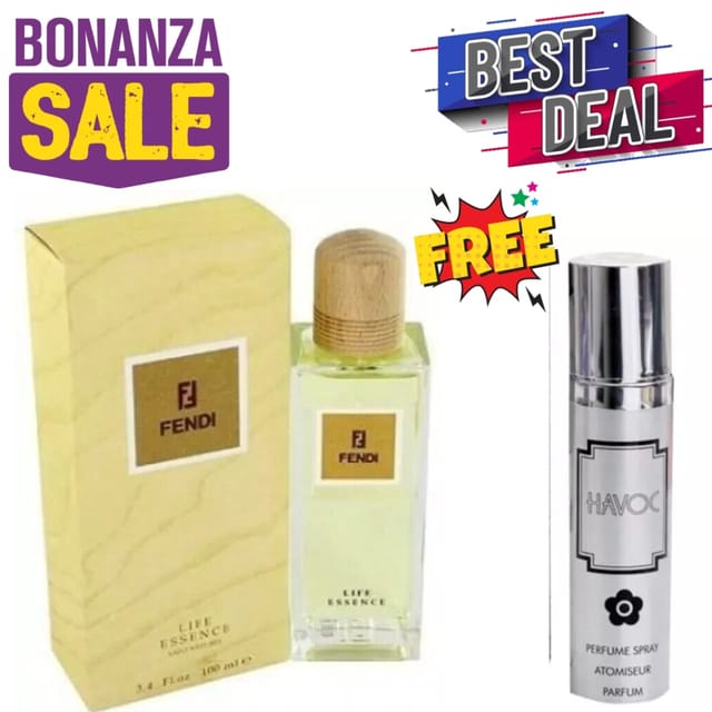 Fendi Life Essence Eau de Toilette 100ml for Men Free Havoc 75ml