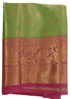  Green and Pink Banarasi Silk Saree