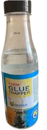 FARMROOT Glue Trapper Insect Killer, Non Toxic, Non Drying, Organic Yellow & Blue Sticky Trap (Reusable) for Insects, Whiteflies, Aphids, Leaf Minor, Thrips, Absorbent pest. (250 ml)