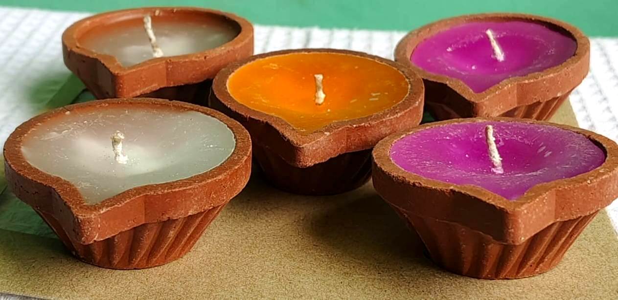 Clay Diya Scented Candles (Set of 5)