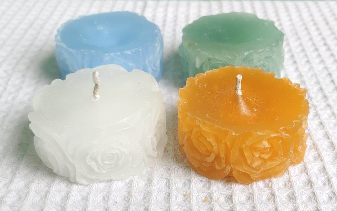 Side Rose Candles (Set of 4)