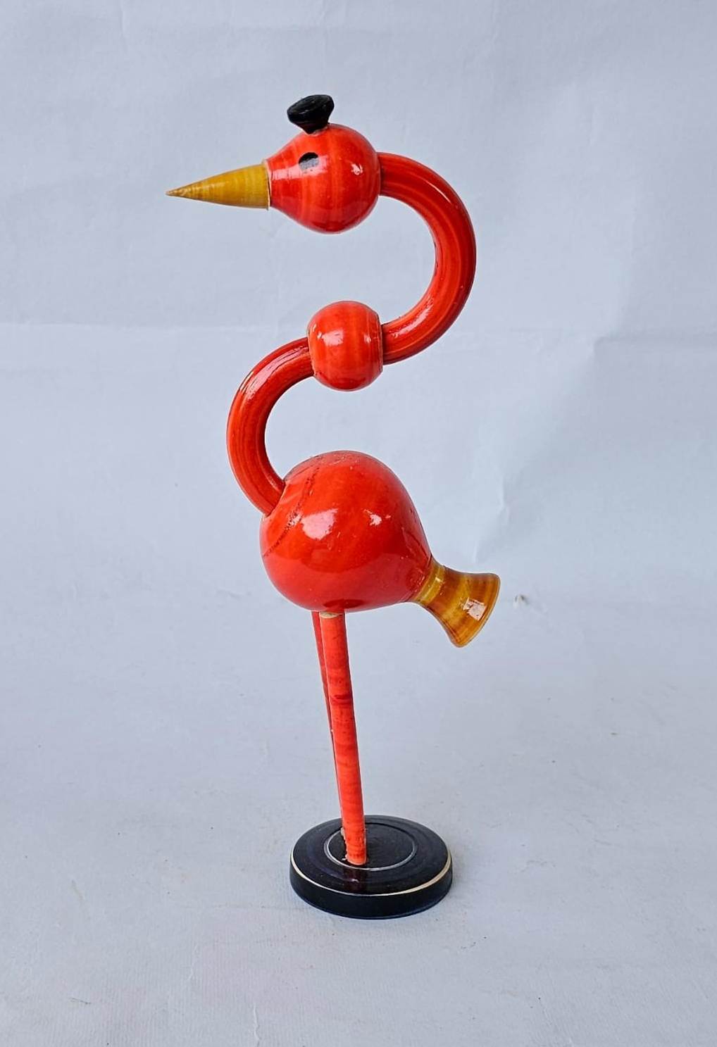  Vintage Wooden Folk Art Bird Toy