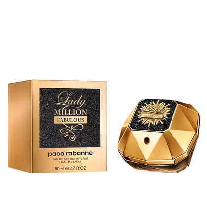 Paco Rabanne Lady Million Fabulous Eau De Parfum 80ml – Glamorous & Bold Scent for Women | Long-Lasting Night Perfume