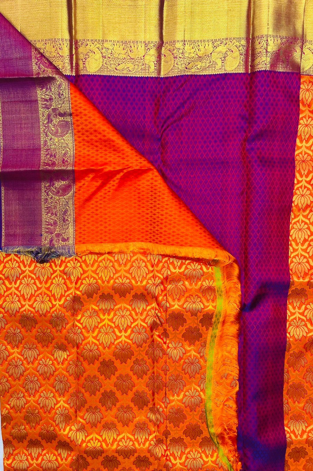  Intricate Floral Jacquard Pure Silk Saree With Blouse Piece