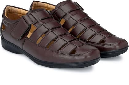 WUGO::Latest Trendy Men Faux Leather Sandals|Brown Outdoor Sandal For Men's & Boys (Free Home Delivery)
