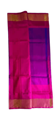 UPPADA PATTU Pink and Purple Silk Saree with Zari Border