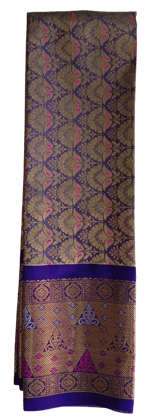 Purple and Gold PYTHAN PATTU Traditional Saree with Blouse