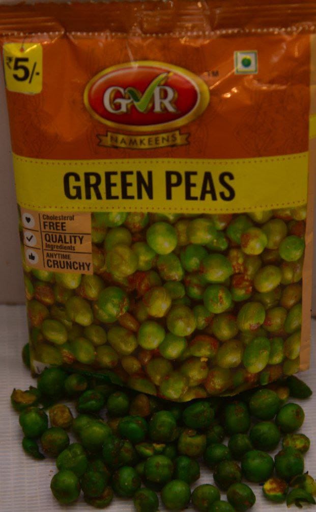 GVR Namkeens - Green Peas (12 PACKETS)