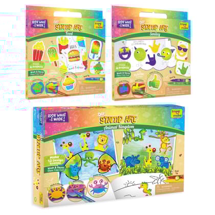 Stamp Art - Combo - Animal Kingdom, Food, Smiley