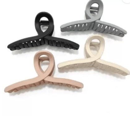 MayrasCreations Large matte clutches (pack of 6pc) Random Hair Claw  (Multicolor)