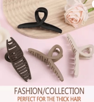 FIABLE COLLECTION 4 pcs T-shape Large Hair Claw Clips for Women and Girls Hair Claw  (Multicolor)
