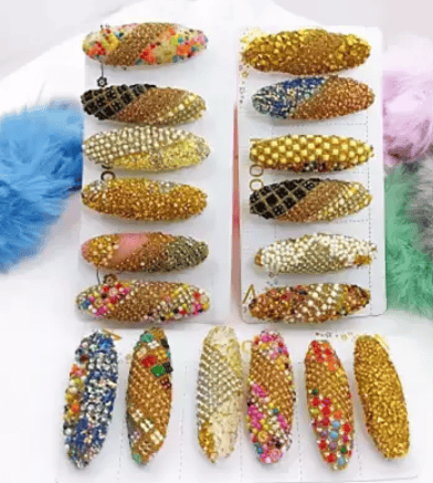FIABLE COLLECTION Premium Quality Fancy Multicolor Saree Dupatta pins For Parties/Occasions/Wedding(Pack Of 6) Brooch (Multicolor)