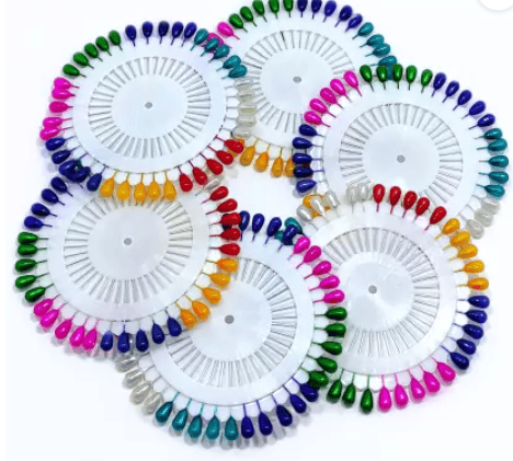FIABLE COLLECTION Colorful Large Ball Pins for Stall, Abaya, Hijab Brooch (Multicolor)