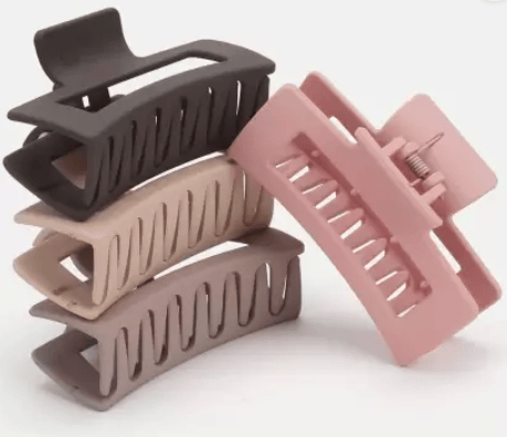 krelin Hair Clips Non-slip Hair Claw Clips Acrylic Rectangle Clips Matte Hair Clips Hair Claw (Multicolor)