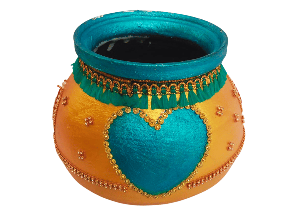Designer Wedding Kalash | Lota for Wedding | Haldi Kumkum Pot | Pooja Thali Decoration (Single Piece)