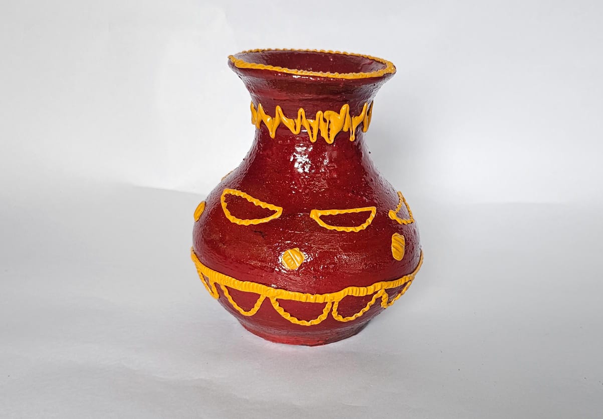 Handmade lakka Printed Flower Vase