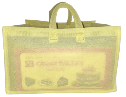 SND BAG HOUSE :: Light Yellow Mesh CAKE Bag (40 BAGS/KG) SND BAG HOUSE :: Light Yellow Mesh CAKE Bag (40 BAGS/KG)