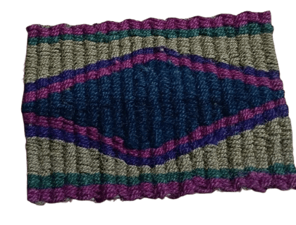 Handwoven Natural Coir Doormat with Diamond Design (Size 21''*12) Handwoven Natural Coir Doormat with Diamond Design (Size 21''*12)
