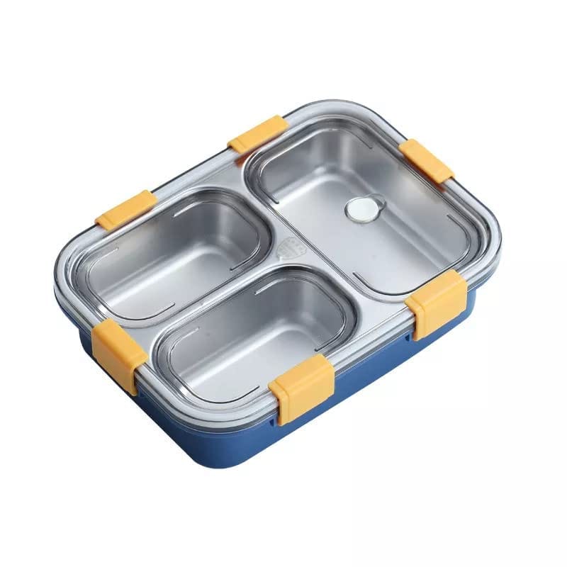 Faircost Stainless Steel Lunch Tiffin Box with 3 Compartments - Perfect for Boys and Girls for School & Offices