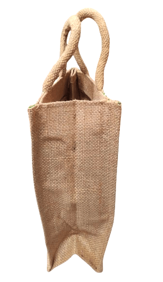 Hand-painted Floral Jute Tote Bag/Lunch Bag | MultiPurpose Use