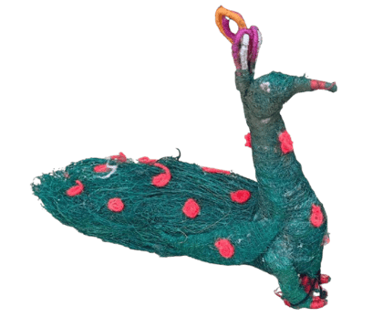 Handcrafted Green Coir Peacock Handcrafted Green Coir Peacock