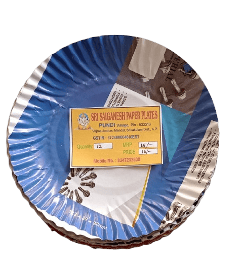 Sri Sai Ganesh Paper Plates-12 Pieces Disposable Paper Plates