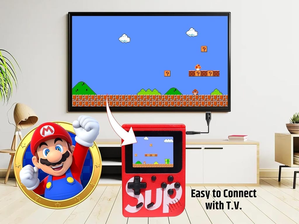 Rechargeable Pocket Video Game for Kids SUP 400 in 1 Retro Game Box Console Handheld Game Box with TV Output