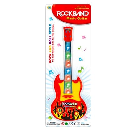  Rock Band Light Up Electric Guitar Toy for Kids