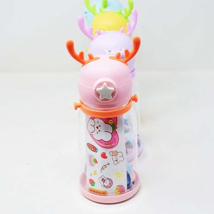  Children's Cartoon Antlers Water Bottle with Stickers