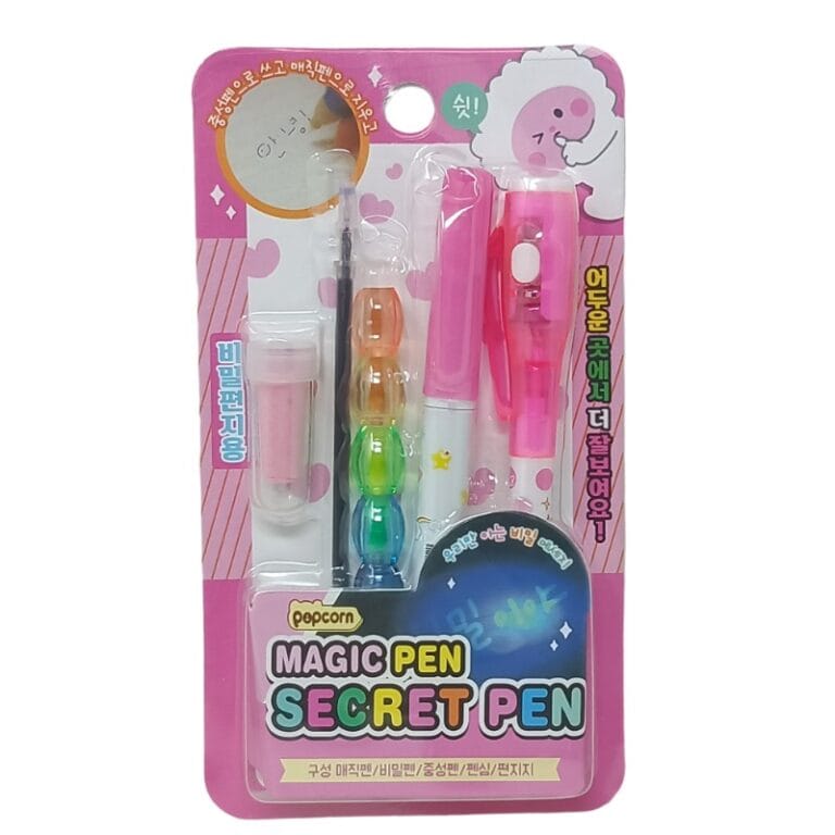  Light Up Gel Pens with Invisible Ink, Party Favor Toys for Kids, Girls Birthday Party Supplies, 6 Colors