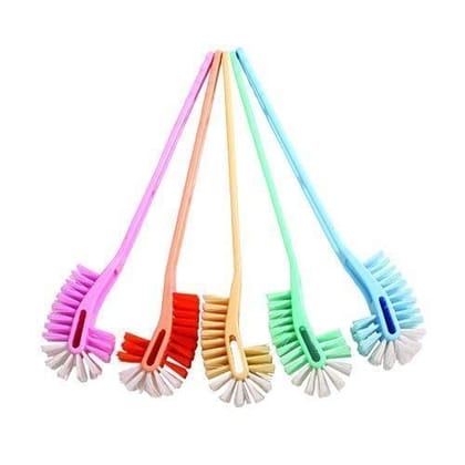 Namaskaram Double-Sided Flexible Plastic Toilet Cleaning Brush for in for Western and Indian Bathroom |Brush for Bathroom Storage |Bathroom Cleaning Bowl Brush (Multicolor) Namaskaram Double-Sided Flexible Plastic Toilet Cleaning Brush for in for Western and Indian Bathroom |Brush for Bathroom Storage |Bathroom Cleaning Bowl Brush (Multicolor)