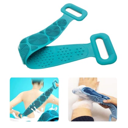 Namaskaram Silicone Back Scrub, Exfoliating Silicone Bath Shower Body Brush, Body Wash Silicone Scrubber Belt for Women & Men, Body Scrubber Belt, Easy to Clean Namaskaram Silicone Back Scrub, Exfoliating Silicone Bath Shower Body Brush, Body Wash Silicone Scrubber Belt for Women & Men, Body Scrubber Belt, Easy to Clean