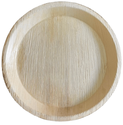 100% Natural Areca Leaf Plates Round | Disposable and Biodegradable | 12 Inches | Pack of 100
