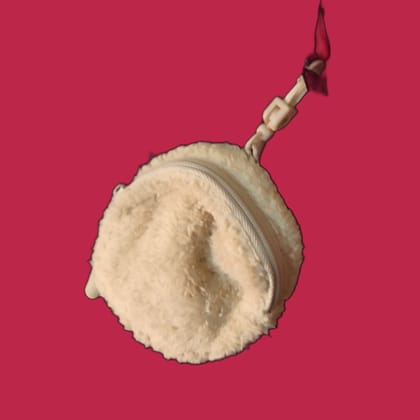 Small Fuzzy Drawstring Bag Small Fuzzy Drawstring Bag