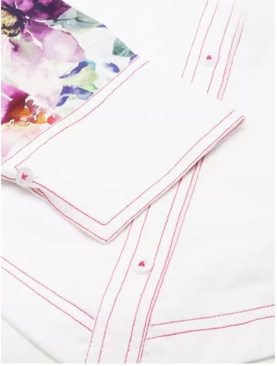 Affordable Women Women's Floral Printed White Shirt 2025 at ShopCircuit | ONDC