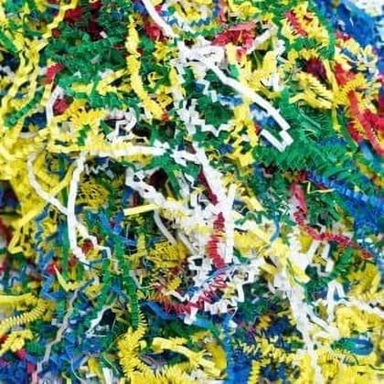 JPPL Shredded Paper for Gift Wrapping & Basket Filling,Crinkle Cut Paper,Confetti Paper,Reusable & Environment Friendly,Suitable for E-commerce Business,(Pack of 1000grams / 1kg) (Mix)