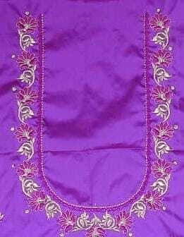 Blouse with heavy embroidery work