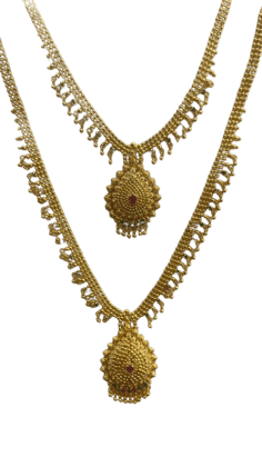 Laxmi Pendant Haram and Necklace Set