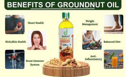 Deeksam Wood Pressed Groundnut Oil | Chekku Kadalai Ennai | 100% Pure & Natural | 500ML