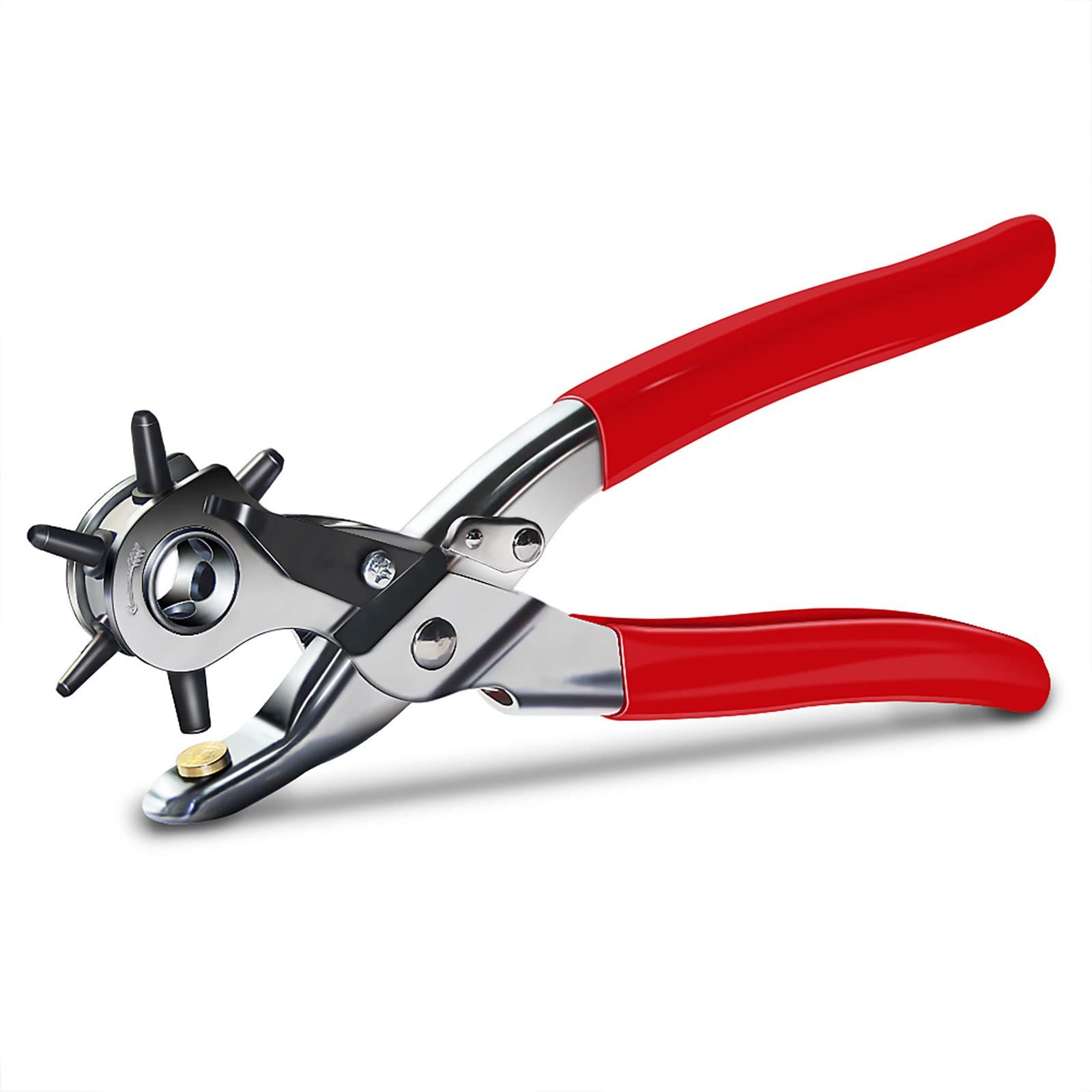 Grommet Kit NEU MASTER 3/8" Grommet Tool Kit Handheld Grommets Eyelet Plier Set, Heavy Duty Leather Hole Puncher for Belts, Watch Bands, Straps, Dog Collars, Saddles, Shoes, Fabric