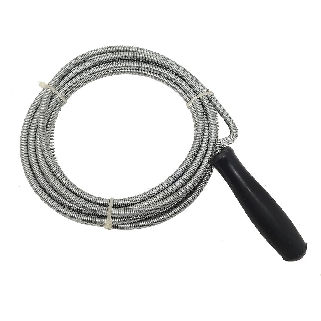 3 Meter Drain Cleaner Wire Spring Drainage Block Remover Machine Tool for Kitchen Sink, Wash Basin, Drainage Pipe Cleaner Drain Clog with Snake Like Flexible Steel Body