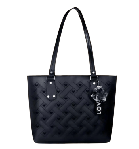 Black Hand bag with love charm