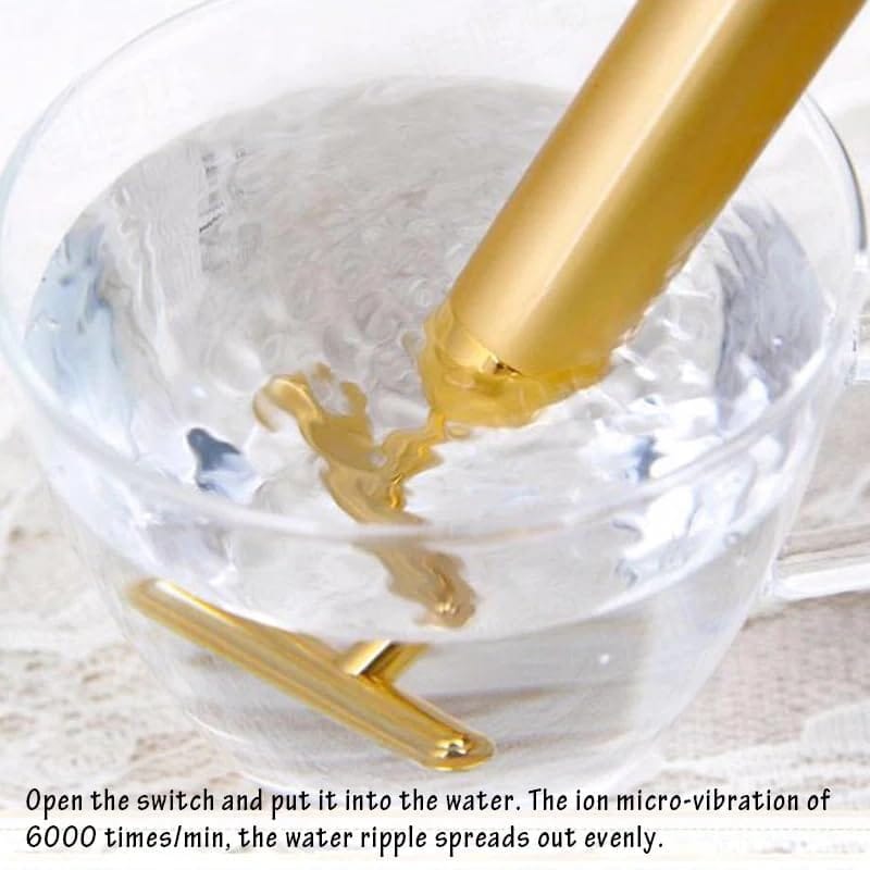 SHANAYA (Pack Of 1 Piece) 24K Gold Energy Beauty Bar Electric Vibration Facial Massage Roller Waterproof Face Skin Care T-Shaped Anti Wrinkle Massager for Forehead Cheek Neck Clavicle Arm