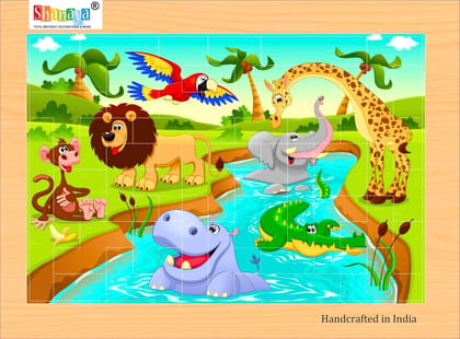 SHANAYA 2 in 1 Early Age Wooden Tetris Jigsaw Puzzles for Kids (Made in India) BIS Approved (Wild Animals + Sea Animals) SHANAYA 2 in 1 Early Age Wooden Tetris Jigsaw Puzzles for Kids (Made in India) BIS Approved (Wild Animals + Sea Animals)